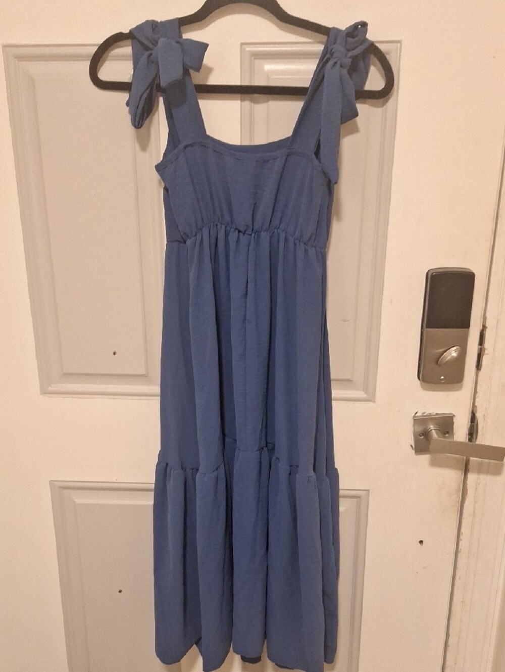See You Monday Blue Tie-Shoulder Maxi Dress - Picture 2 of 5